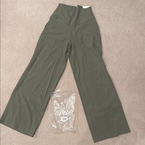 Olive Green High-Waisted Pants